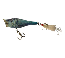Load image into Gallery viewer, Left Facing View of Berkley Frenzy Popper Fishing Lure in THREADFIN SHAD
