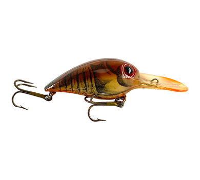 Right Facing View of STORM LURES SUSPENDING WIGGLE WART Fishing Lure in NATURISTIC BROWN CRAYFISH (Lip Stamped)