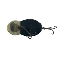 Load image into Gallery viewer, Antique Wood Lure • SHAKESPEARE BABY BLITZ Fishing Bait • BLACK &amp; WHITE
