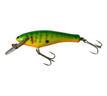 Load image into Gallery viewer, Left Facing View of BAGLEY BANG-O B3 Fishing Lure in GREEN CRAYFISH on CHARTREUSE. Brass Hardware. Available at Toad Tackle.
