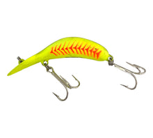 Load image into Gallery viewer, HEDDON MAGNUM TADPOLLY Vintage Fishing Lure • YFO YELLOW FLUORESCENT RED RIBS (Black Back/Eyes Variation)

