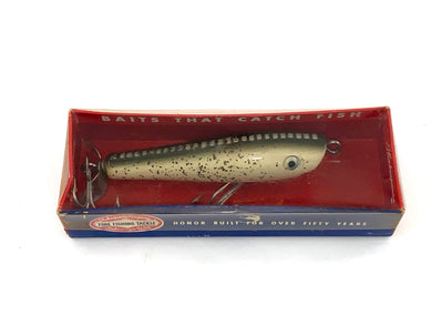 SHAKESPEARE SPECIAL Vintage Topwater Fishing Lure with Original Vintage Box in SILVER FLASH