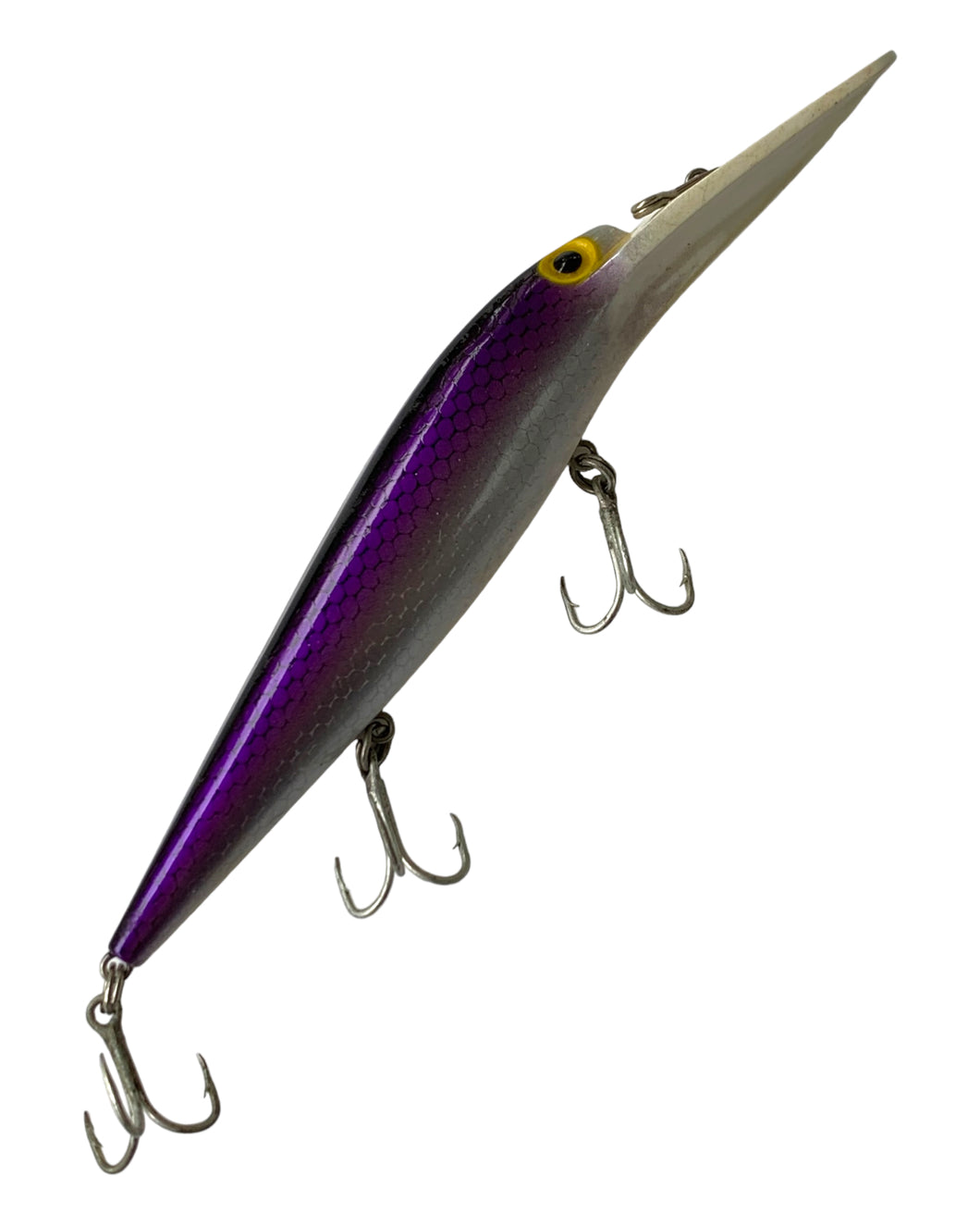 Right Facing View of Storm LURES BIG MAC Fishing Lure in Purple SCALE