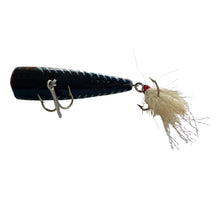 Load image into Gallery viewer, Additional Belly View of REBEL LURES Pop-R P-60 Fishing Lure in BLACK w/ WHITE HERRINGBONE
