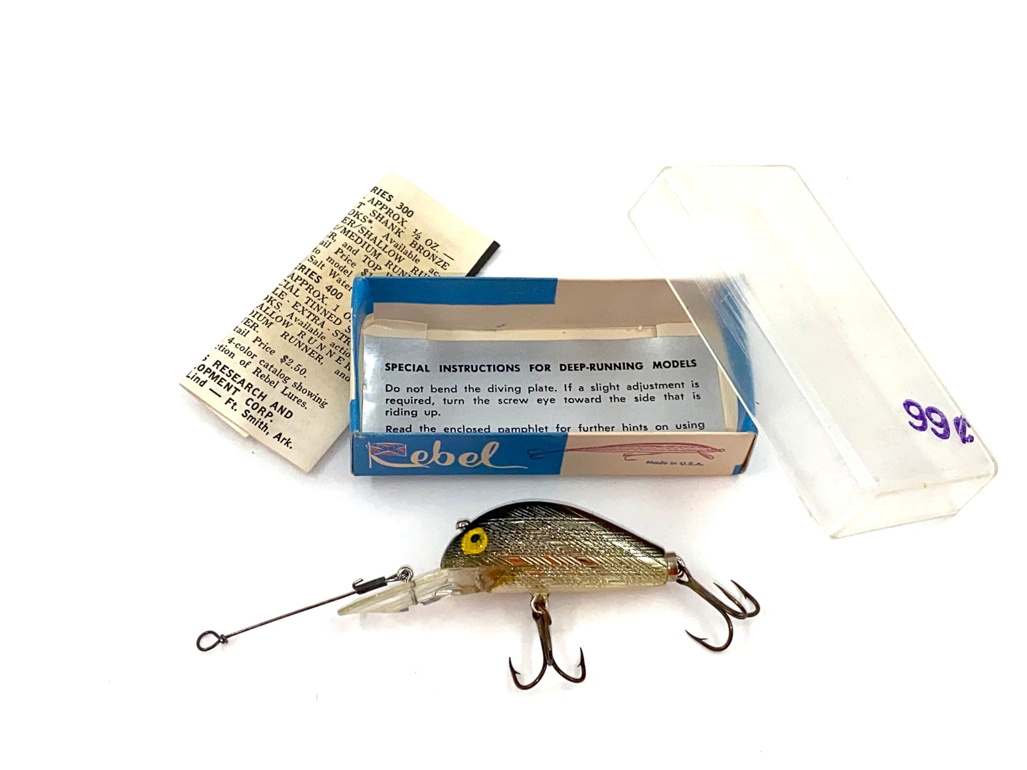 REBEL LURES Series 25 DEEP RUNNER Fishing Lure w/Original Box • Vintag –  Toad Tackle