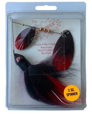 2 oz SPINNER From The Little Nellie Bait Company of New Berlin, Wisconsin in BLACK RED