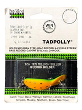 Load image into Gallery viewer, HEDDON TINY TADPOLLY CLATTER TAD 1/4 oz Fishing Lure • 0990 OYG ORANGE CRAPPIE CHUB
