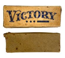 Load image into Gallery viewer, WWII Era EGER BAIT COMPANY VICTORY Antique Fishing Lure Box View
