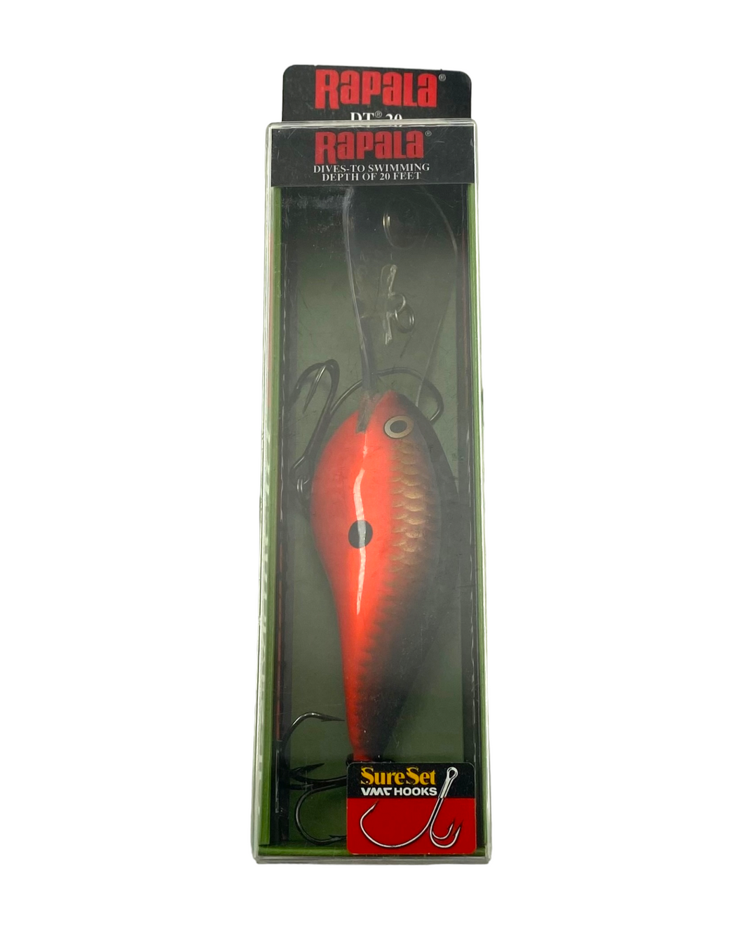 DIVES-TO 20 Feet • Rapala DT-20 Fishing Lure • DTMSS20 RCW RED