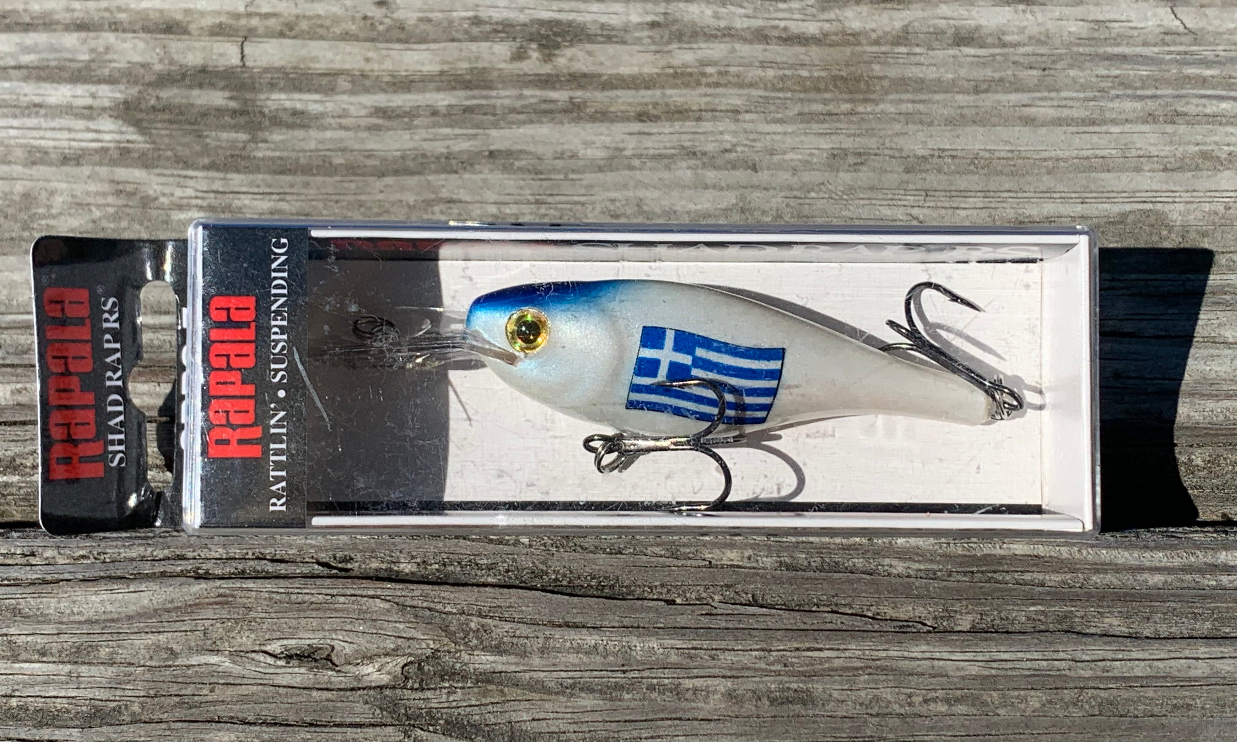GREECE • RAPALA SHAD RAP Fishing Lure • FLAG SPECIAL EDITION – Toad Tackle