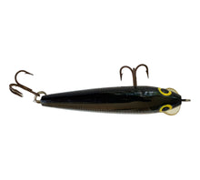 Load image into Gallery viewer, Top View of BABY THUNDERSTICK Fishing Lure in METALLIC SILVER BLACK
