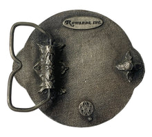 Load image into Gallery viewer, Back View of MISTER TWISTER SOFT FISHING BAITS BELT BUCKLE. Only at Toad Tackle.
