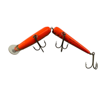 Load image into Gallery viewer, Toad Tackle • ToadTackle.net • ToadTackle.co • ToadTackle.us • Antique Vintage Discontinued Fishing Lures • MUSKY SIZE • JIM BAGLEY BAIT COMPANY SWIVEL HIP BOL #7 BANG-O Fishing Lure • DC2 DARK CRAYFISH CRAWFISH on ORANGE
