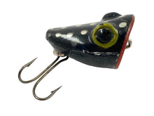 Load image into Gallery viewer, BROOK&#39;S BAITS NO. SP-5 Topwater Popper Fishing Lure • BLACK w/ SILVER SPOTS
