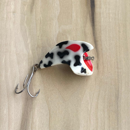 Toad Tackle • ToadTackle.net • ToadTackle.co • ToadTackle.us •  Pre-Rapala • Vintage STORM LURES GLOP Fishing Lure • G52 BLACK/WHITE COACHDOG