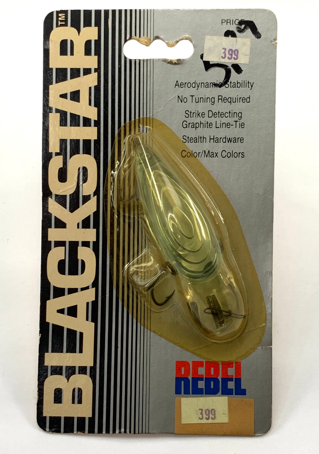 Front Package View of Rebel Lures BLACKSTAR Fishing Lure in BLUE