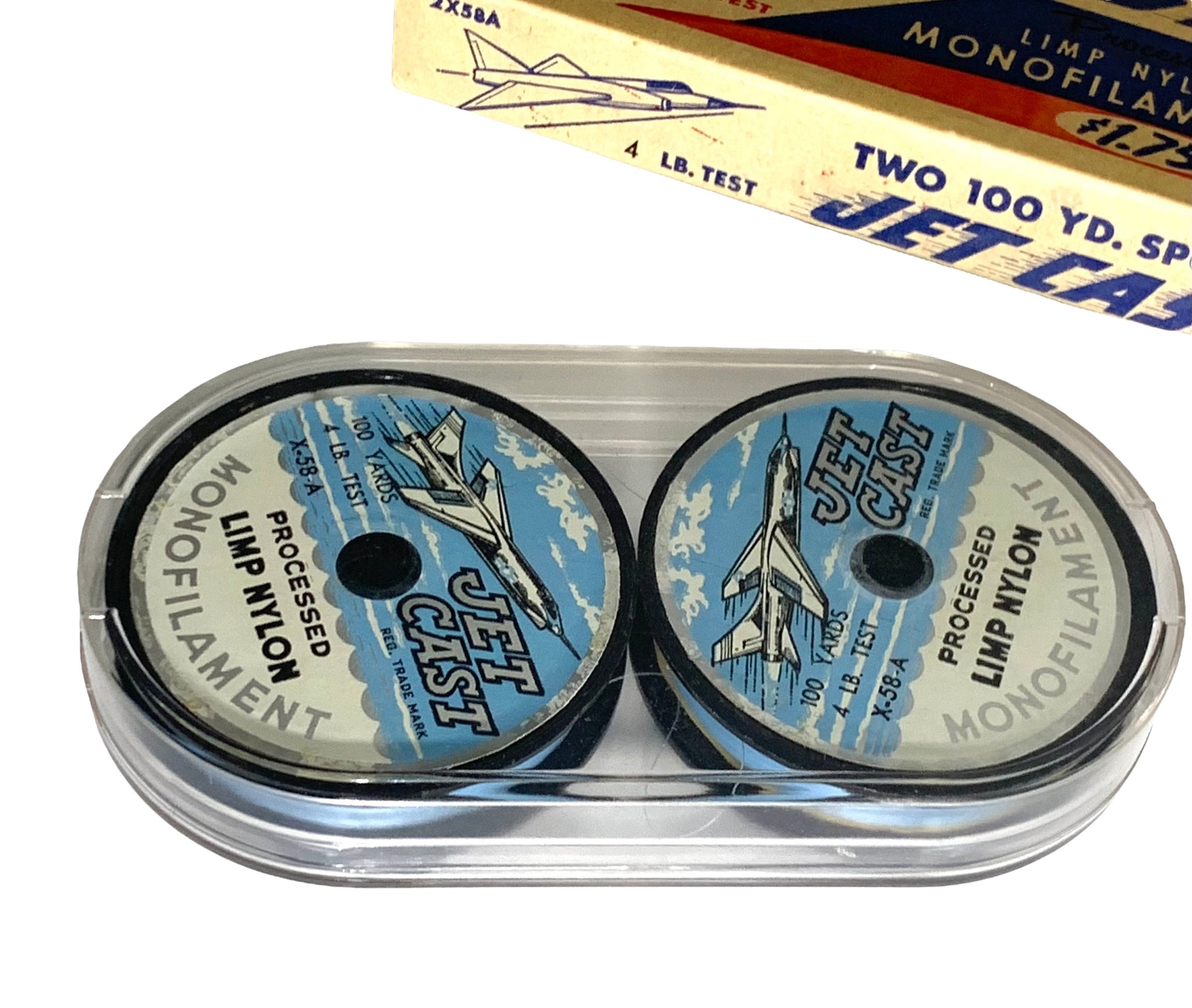 Vintage JET CAST 4 Lb Test Nylon Monofilament Fishing Line • Made