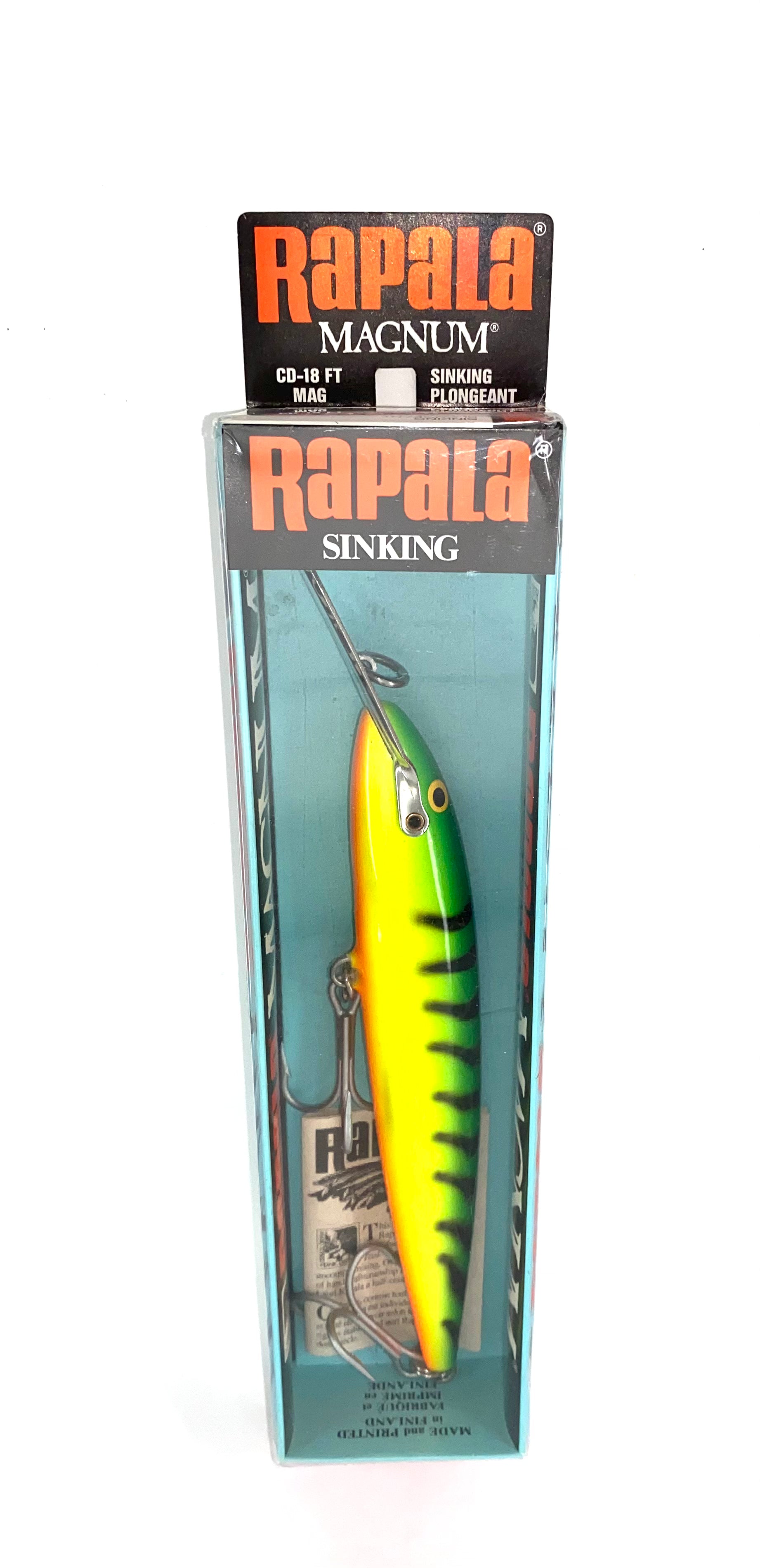 Lot De 9 Poissons Nageurs Rapala Countdown Magnum CD-13GFR-MAG – Occasion