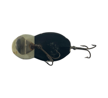 Load image into Gallery viewer, Antique Wood Lure • SHAKESPEARE BABY BLITZ Fishing Bait • BLACK &amp; WHITE
