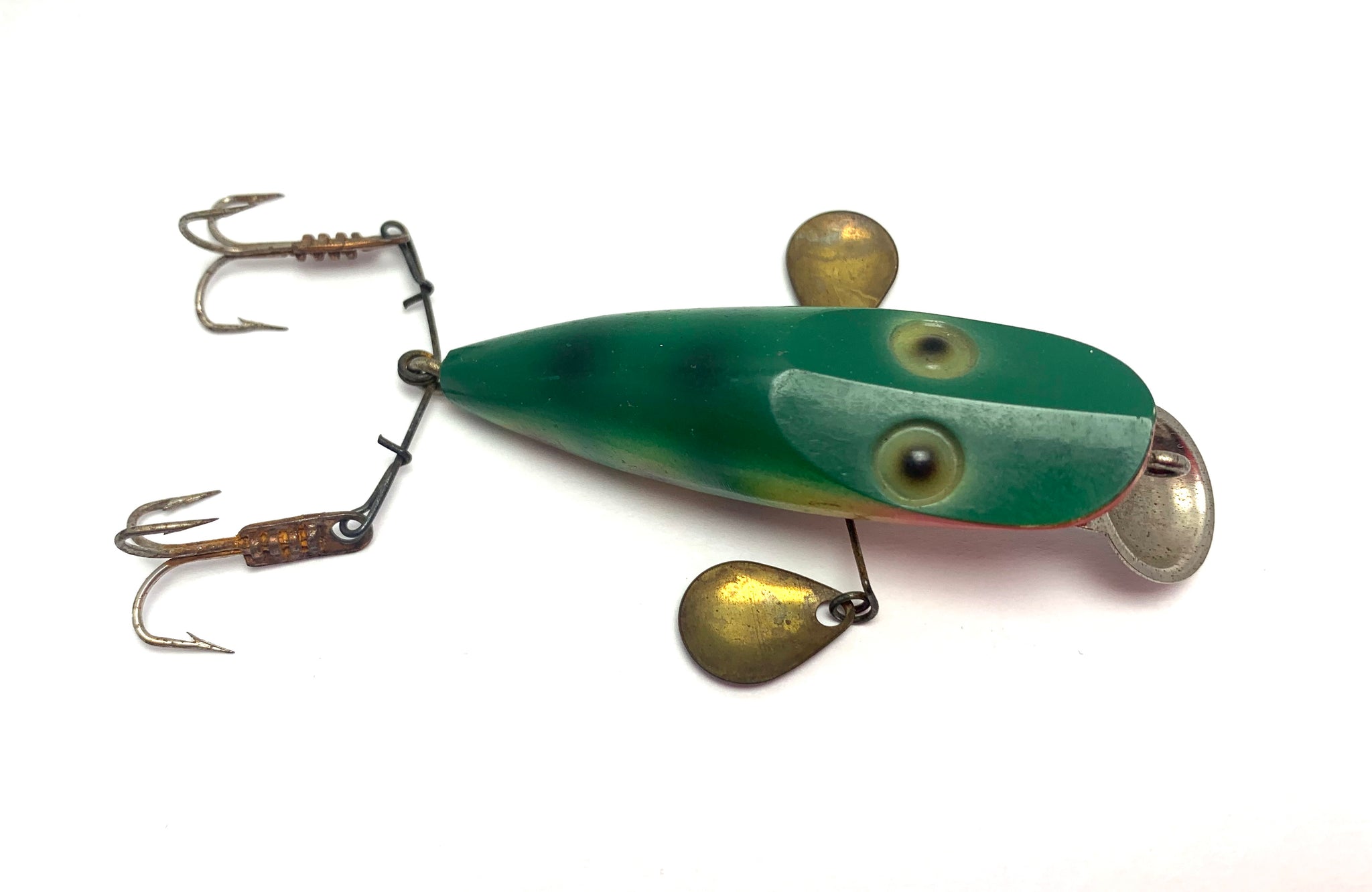 antique fishing lures frogs VINTAGE HEDDON POP EYE FROG Fly Life Company this frog is also specially weighted for bullet Z Man Lures Black Lure
