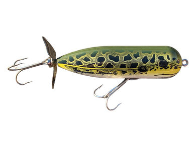 Right Facing View of HEDDON LURES MAGNUM TORPEDO Vintage Topwater Fishing Lure in Natural FROG