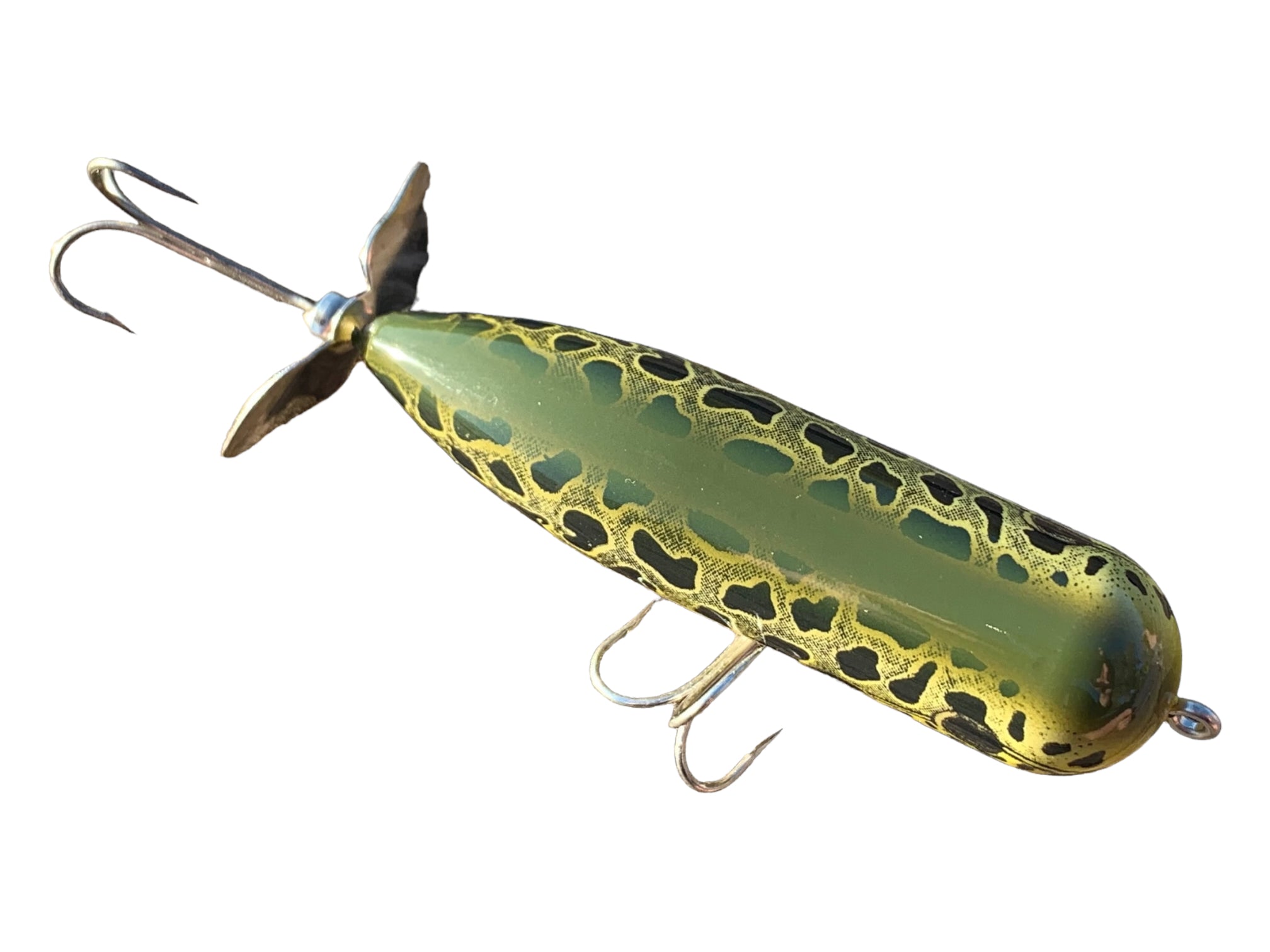 HEDDON MAGNUM TORPEDO Vintage Fishing Lure • NATURAL FROG