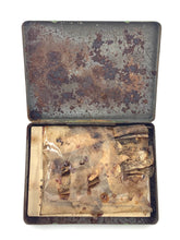 Load image into Gallery viewer, Additional Open Tin View of Vintage LEW MORRISON DRY-PAK PORK RIND TIN
