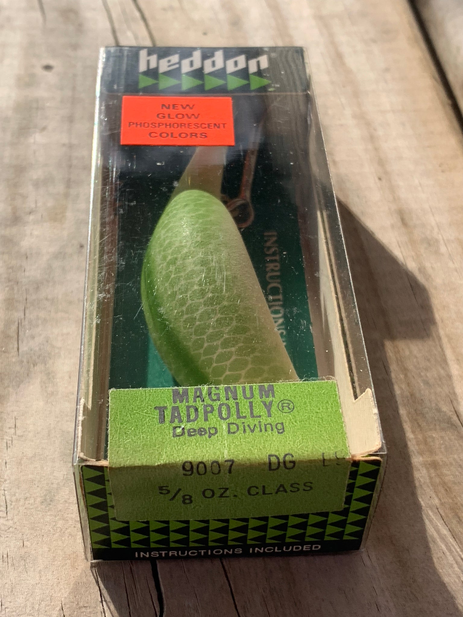 HEDDON MAGNUM TADPOLLY Fishing Lure • GLO GREEN ALEWIFE – Toad Tackle