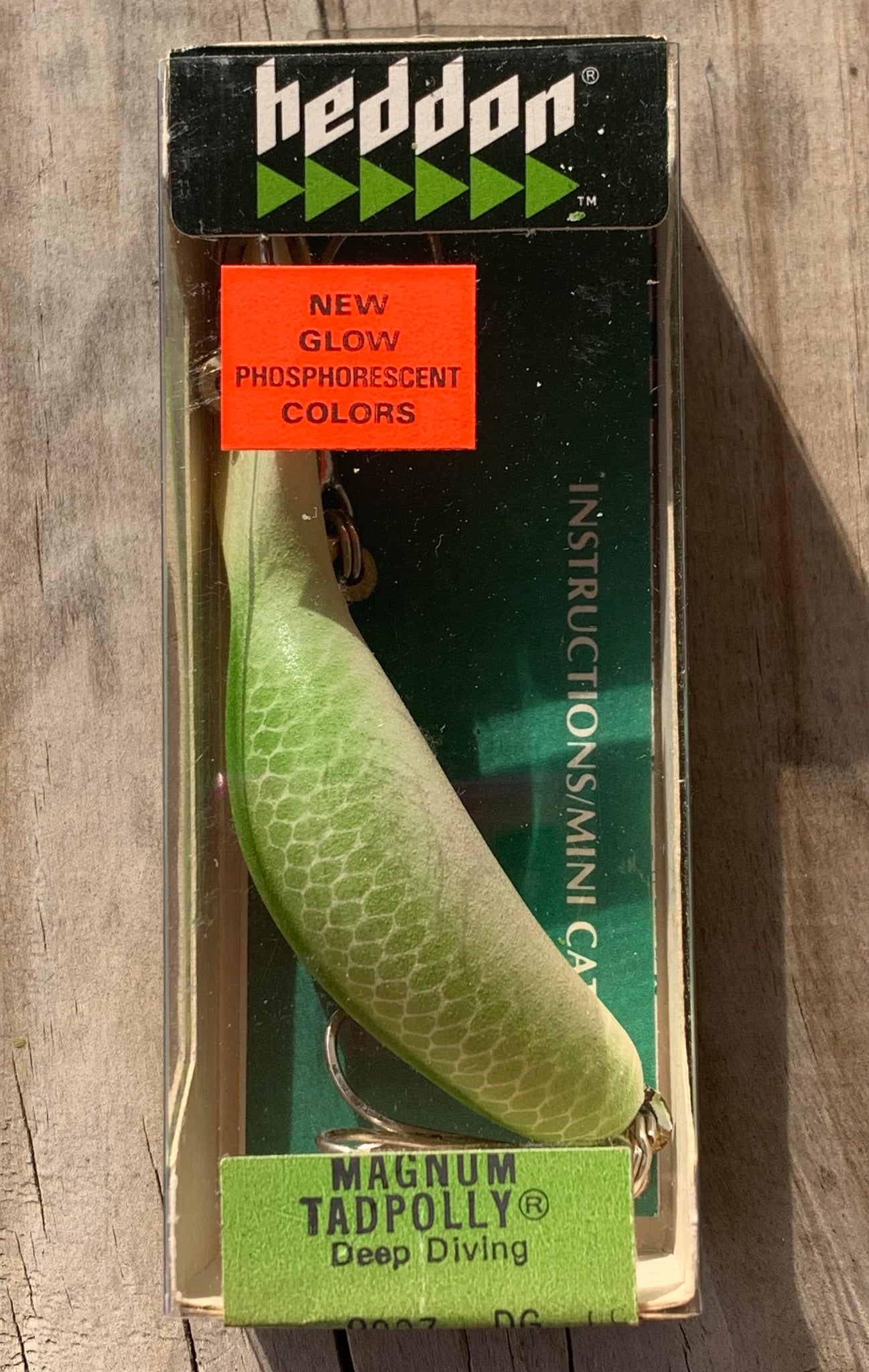 HEDDON MAGNUM TADPOLLY Fishing Lure • GLO GREEN ALEWIFE – Toad Tackle