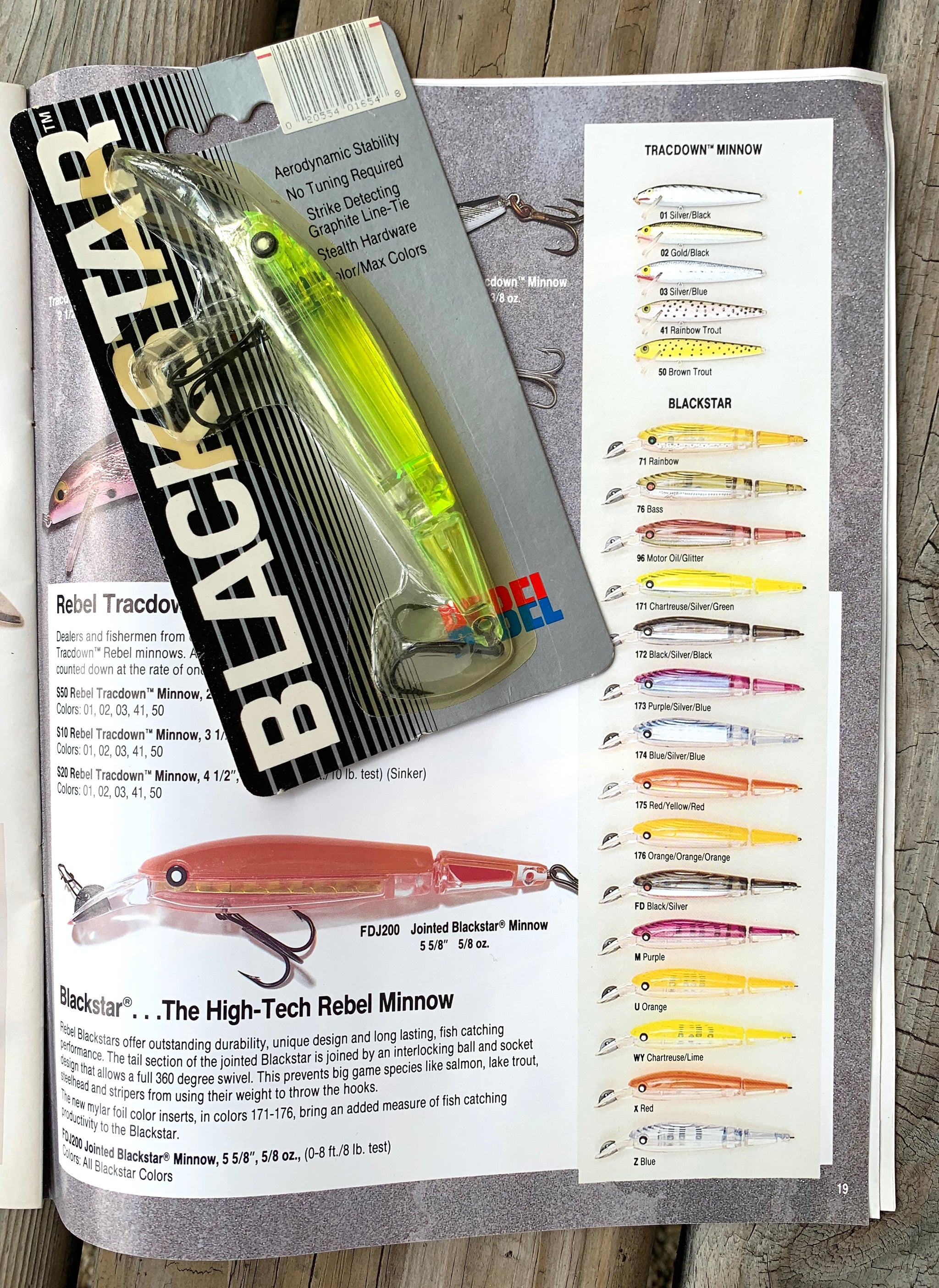 Leurre Rebel Blackstar Vintage - Jaune - Pêche