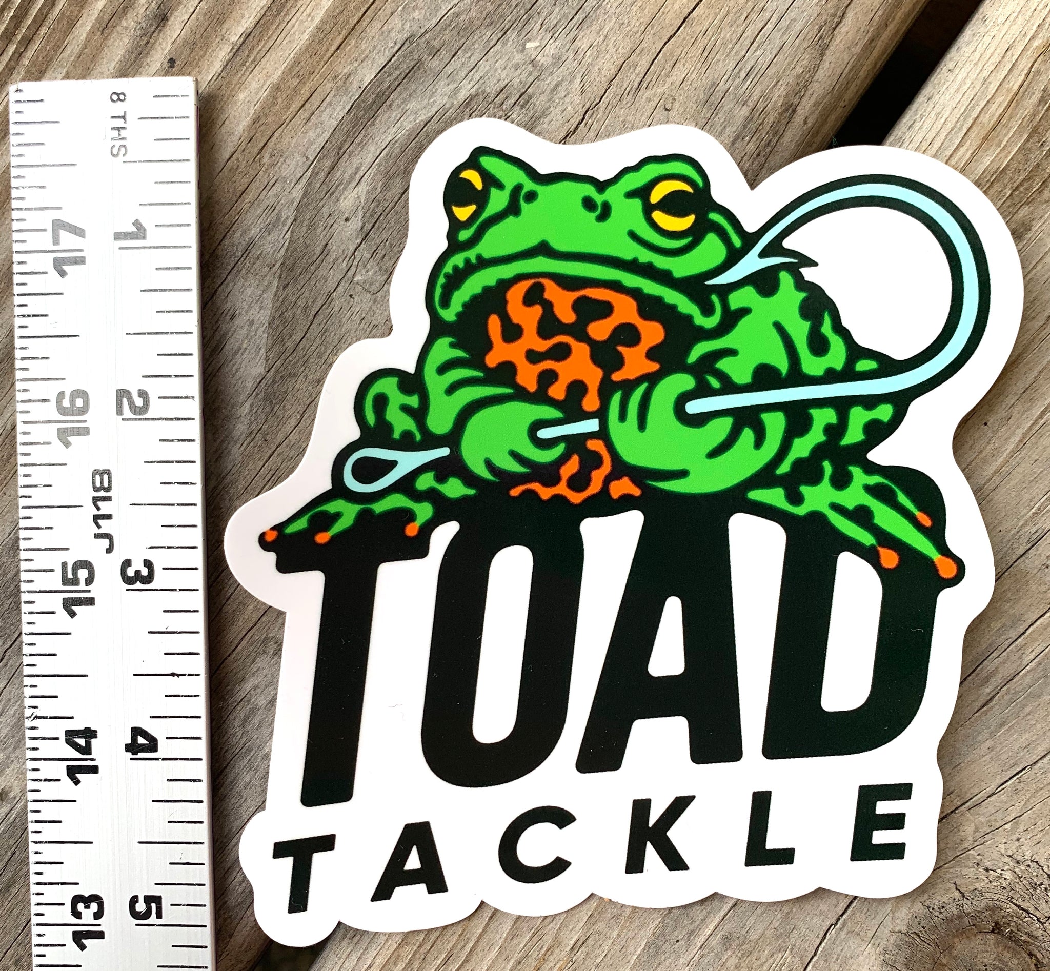Toad Panic Sticker Laminated WATERPROOF Vinyl TOAD TACKLE Sticker – 5x5 – Toad Tackle